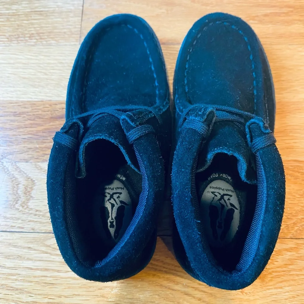 Hush Puppies BLACK slip on moccasins size 12.5